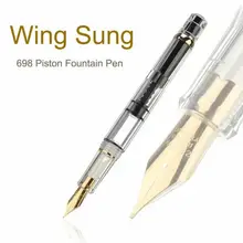 Модель крыла Сунг 698 прозрачная поршневая перьевая ручка очень мягкий наконечник канцелярские принадлежности офисные школьные принадлежности penna stilografica
