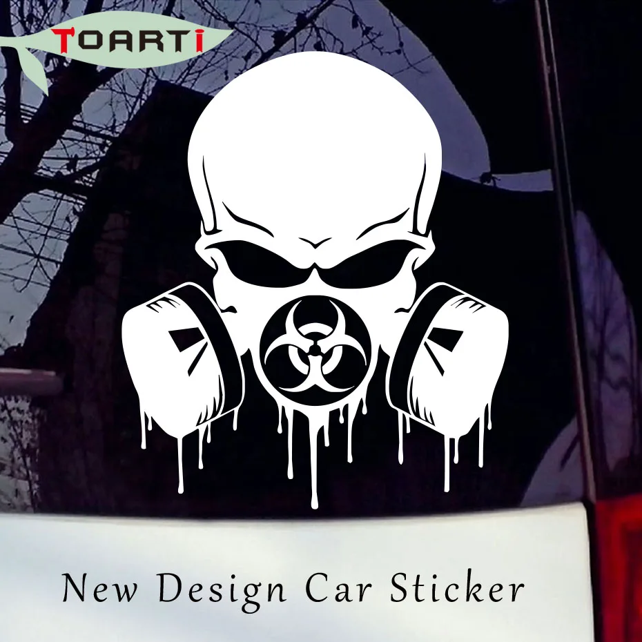 

Drip Biohazard Skull Respirator Funny Vinyl Decal Sticker Car Window Bumper DIY Self Adhesive Car Styling Art Stickers