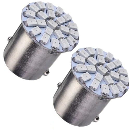 Promotion! 2X Yellow 1156 BA15S P21W 22 SMD 1206 LED Tail Signal Car Light Bulb photo