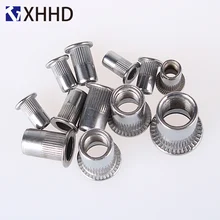 Flat Head Rivet Nuts Metric Thread Insert Riveting Nut Rivnut Nutsert 304 Stainless Steel M3 M4 M5 M6 M8 M10 M12 metric thread m3 m4 m5 m6 m8 m10 m12 304 stainless steel blind insert rivet nut rivnut brand new