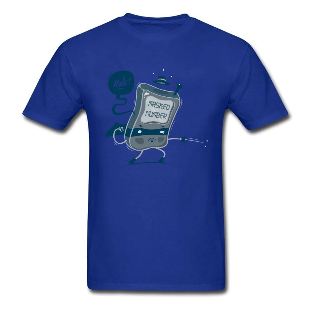 Masked Number Family Tops Tees Short Sleeve for Men 100% Cotton Summer Crew Neck Top T-shirts Design Tops Shirts Fashionable Masked Number blue
