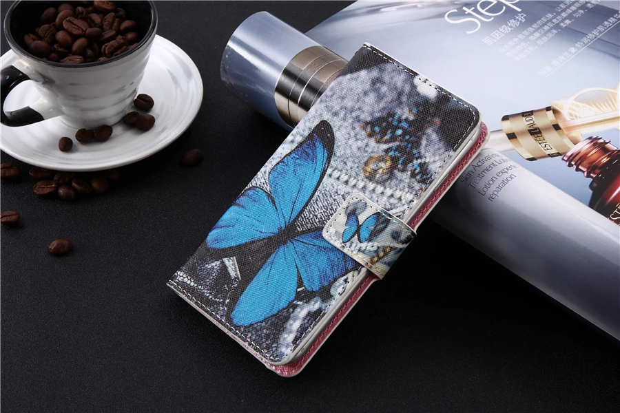 Cartoon Wallet Case for Prestigio Muze G5 H5 J5 U3 V3 LTE 5522 5523 5524 3515 3495 Wize Y3 3406 DUO PU Leather Cover Phone Bag