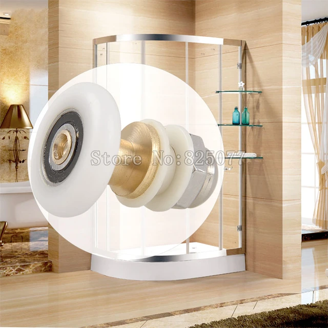 Poulie de porte marketen verre pour salle de douche, double roue, 4 pièces  - AliExpress
