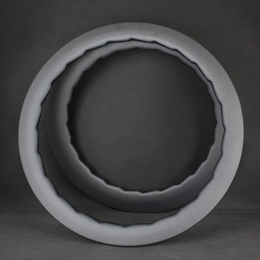 Excellent Free Shipping 24/24 3K 700c Aerodynamic Sawtooth Carbon Road Disc Brake Rims Clincher/Tubeless Tubular Without Brake Track 5