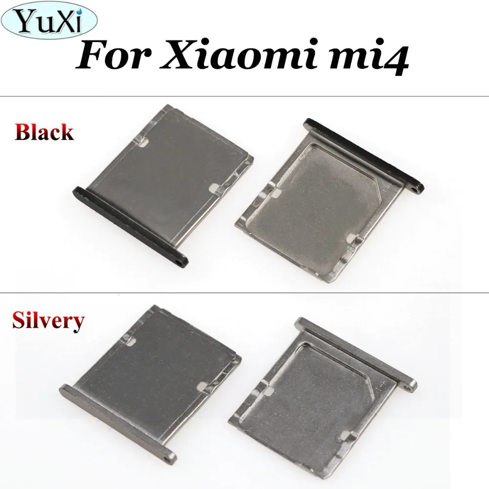 

YuXi 1pcs For Xiaomi 4 Mi4 Mi 4 Micro SD Card Reader Tray Socket Adapter SIM Card Slot Holder for Xiaomi 4 Mi4 Mi 4 Black Silver