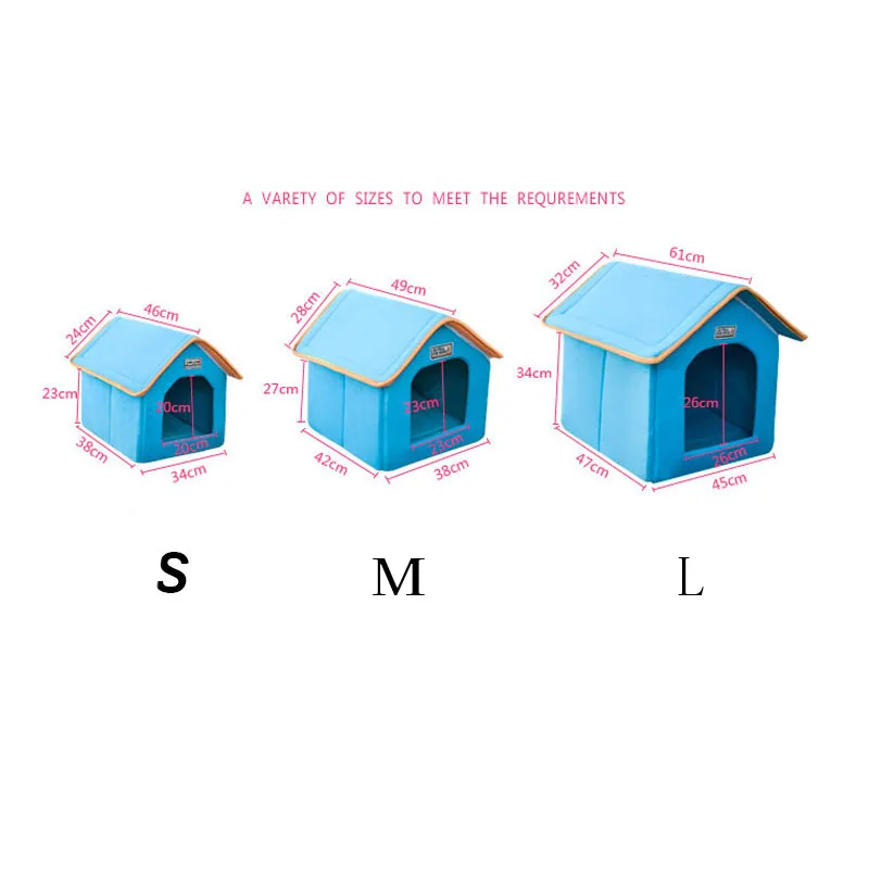 Домик для домашних животных складная кровать с ковриком мягкая зимняя подушка для софа для собак и щенков домик для питомника гнездовая кровать для маленьких средних собак домик для кошек