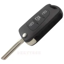 OkeyTech For KIA For Hyundai 3 Buttons Flip Folding Remote Car Key Shell Cover Case Free Shipping With Hold Button FOB