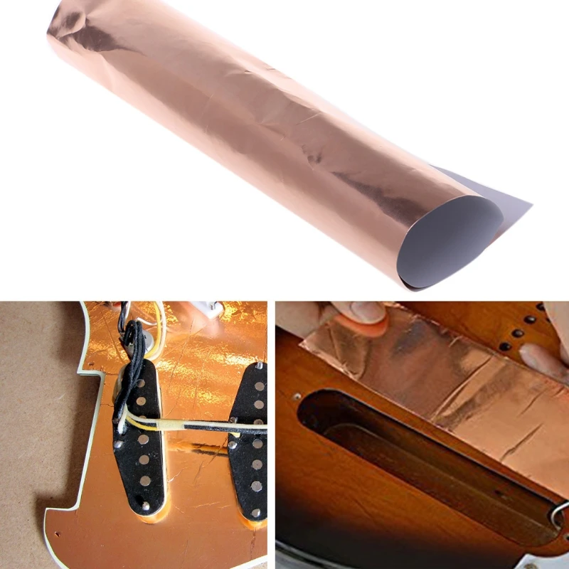 

1PC Guitar Copper Foil Tape Single Conductive Adhesive Sheet EMI Shielding Tape 30x20cm/30x22.5cm
