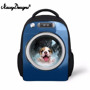 

Noisy Designs 3D Washing Machine Print School Bags Bagpack for Boys Vintage 12Inch Toddler Kids SchoolBag Stylish School Set Bag