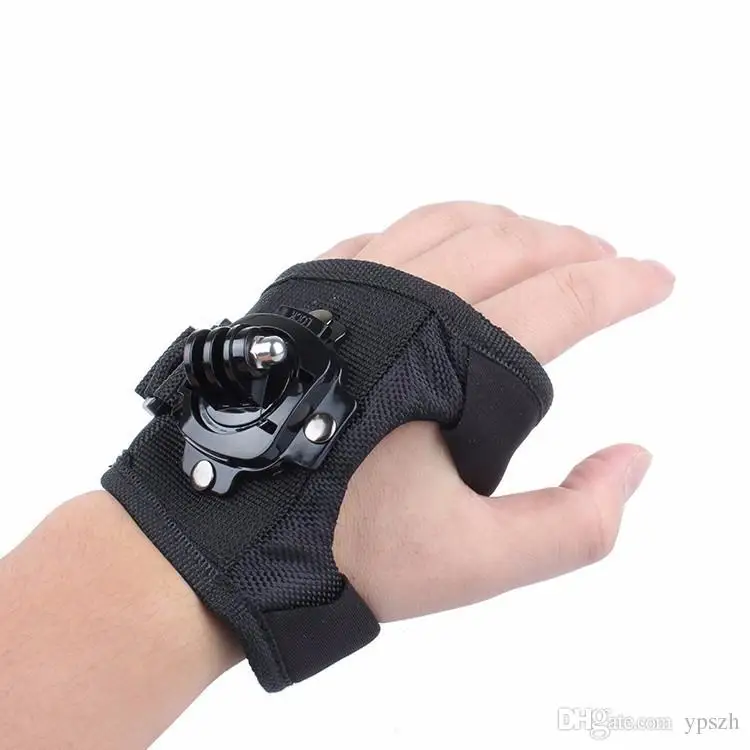 GoPro Accessories 360Degree Rotation Glove style Wrist Hand Band Mount Strap For Hero 4 Session 3+ 3 2 Xiaoyi cam | Электроника