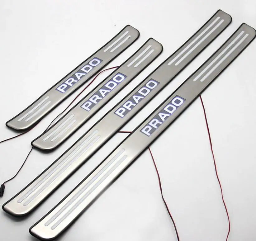 

Car Styling for Toyota land cruiser prado 120 accessories 2003-2009 led auto door sill protector illuminated door scuff plate