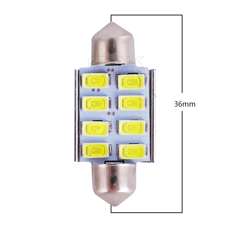 50x автомобиля светодиодная гирлянда 8LED C5W 8smd 5630 5730 гирлянда 36 мм CANBUS ОВС безошибочную светодиодные Купол Чтение свет тюнинг автомобилей