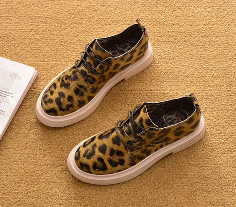 Г., Весенняя женская повседневная обувь модная обувь леопардовой расцветки женская брендовая обувь на плоской подошве, A1109