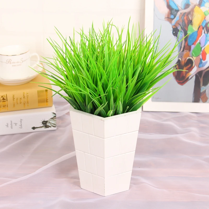 Rama de flores de plantas artificiales de césped verde para cumpleaños fiesta de boda decoración del hogar artesanía DIY favor baby shower etc Wh Rama de flores de plantas artificiales de césped verde para cumpleaños fiesta de boda decoración del hogar artesanía DIY favor baby shower etc Wh