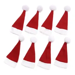 8 x Чехол Санта шляпа 15,5x6 см держатель столовых приборов для Рождества