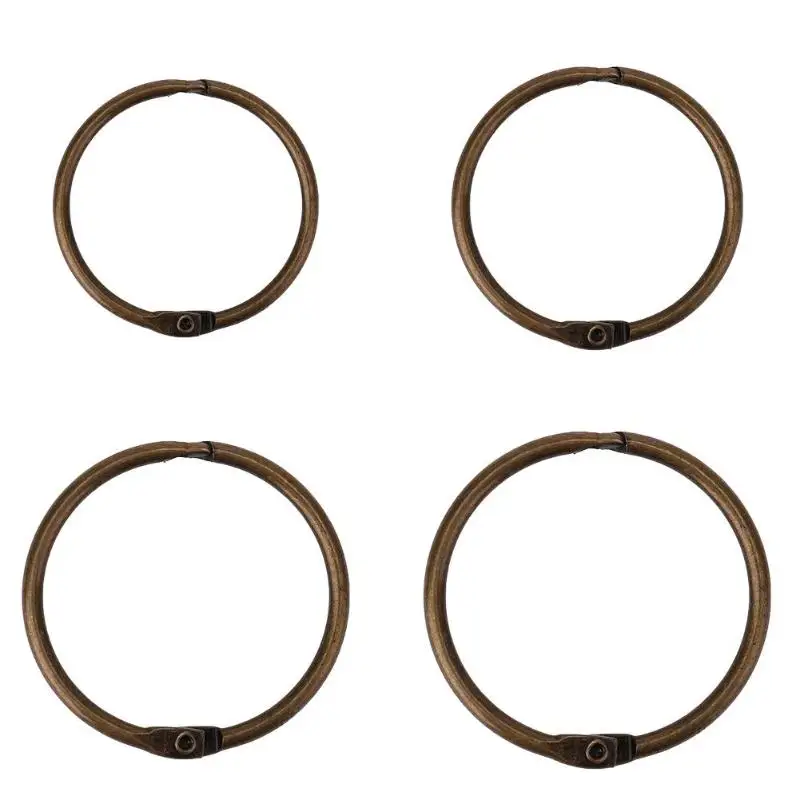 10pcs Retro Bronze Large Round Circular Key Rings Metal Key Chainsin Key Chains from Jewelry