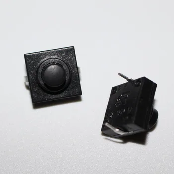 

500pcs 12*12*9.4mm 2Pin Black Mini Push Button Switch for Electric Torch 2P On-Off Flashlight Switchs