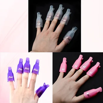 

Fashion Hot Sale10pcs Plastic Acrylic Nail Art Soak Off Clip Cap UV Gel Polish Remover Wrap Tool