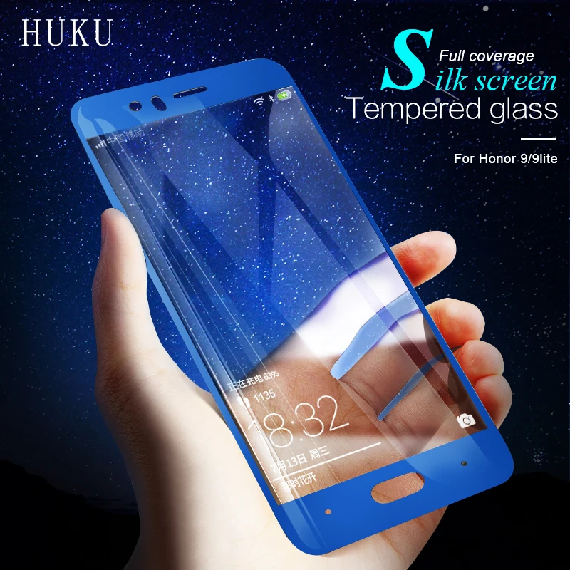 

HUKU Full Cover Screen Protector For Huawei Honor 9 Lite HD 9H Clear Ultra Thin Tempered Glass For Honor 9 Protective Phone Film