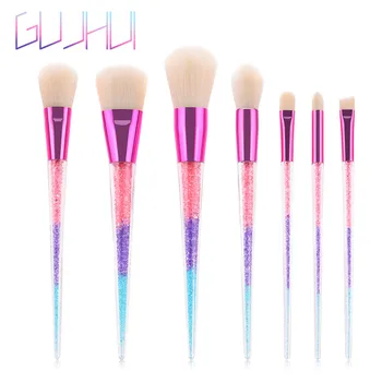 

7Pcs/set Lollipop Candy Brushes Set Unicorn Crystal Makeup Brushes Set Colorful Lovely Foundation Blending Brush Makeup Tool
