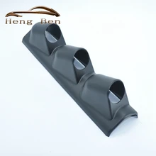 HB negro 2 "52mm UNIVERSAL A-PILLAR tres agujeros medidor de tablero vaina soporte de montaje mano izquierda(China)