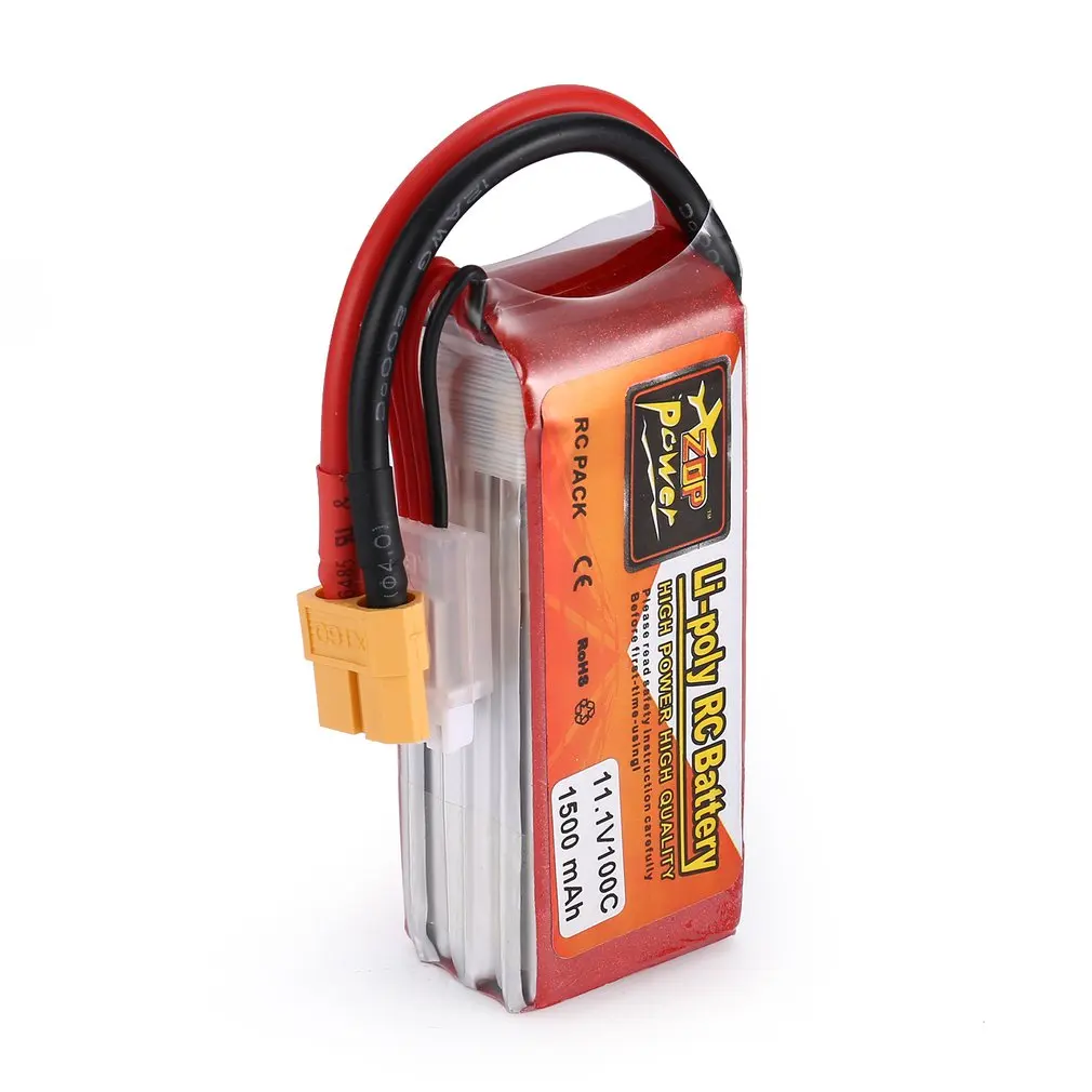 

ZOP Power 7.4V/11.1V 1500mAh 100C 2S/3S1P Lipo Battery XT60 Plug Rechargeable for RC Racing Drone Helicopter Car Boat Model