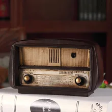 Estilo Europeo Radio de resina modelo Retro nostálgico ornamentos Radio artesanal clásica para Bar decoración del hogar Accesorios regalo imitación antigua