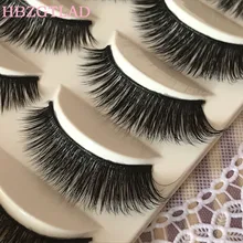 5 пар ручной работы накладные ресницы, пучок воды норковые накладные ресницы Набор нарощенных ресниц плотные натуральные ресницы сценический макияж накладные ресницы