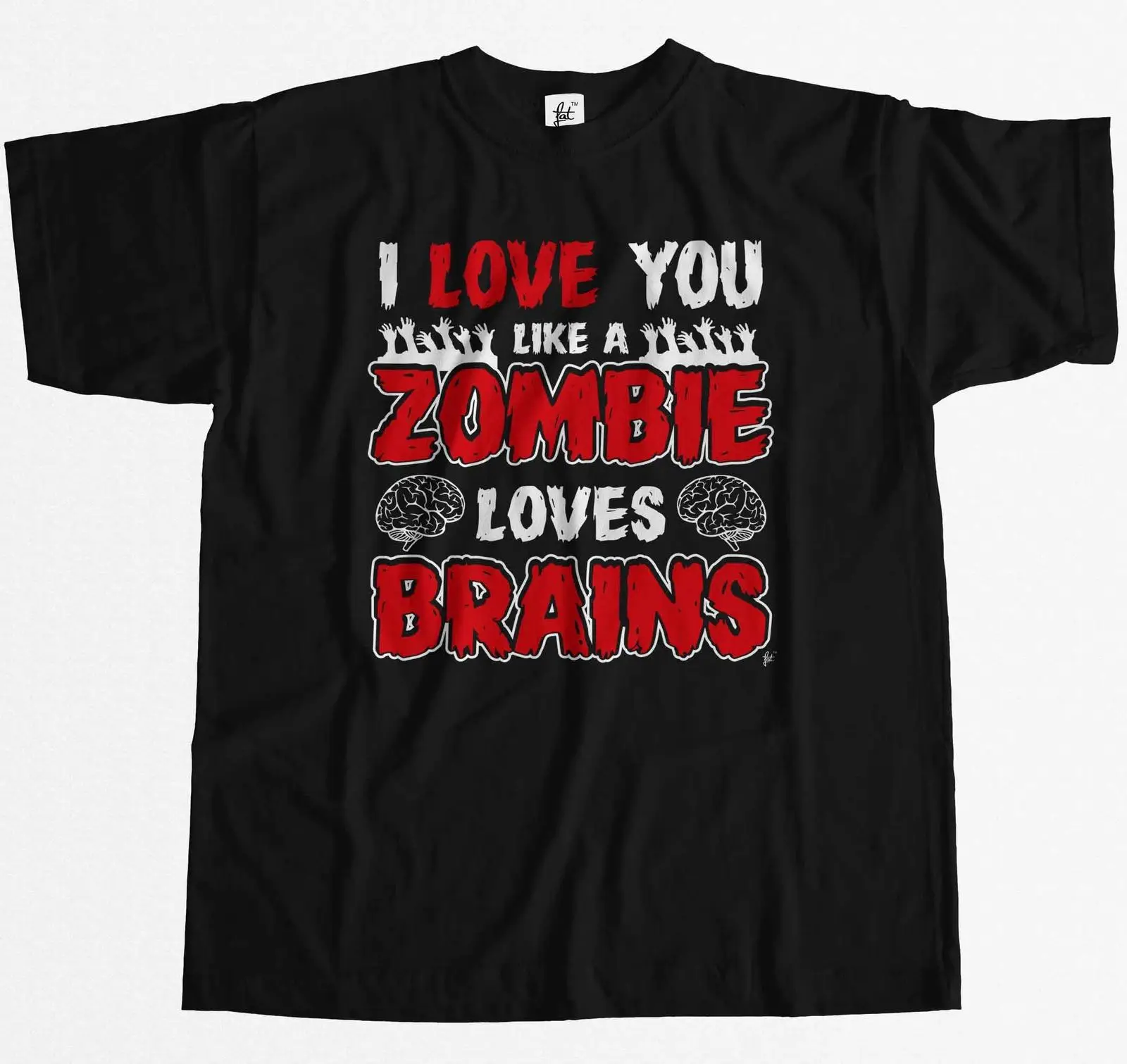 I Love You Like A Zombie Loves Brains Walkers Undead Mens T-Shirt Summer Men'S fashion Tee Comfortable t shirt 2019 hot tees | Мужская