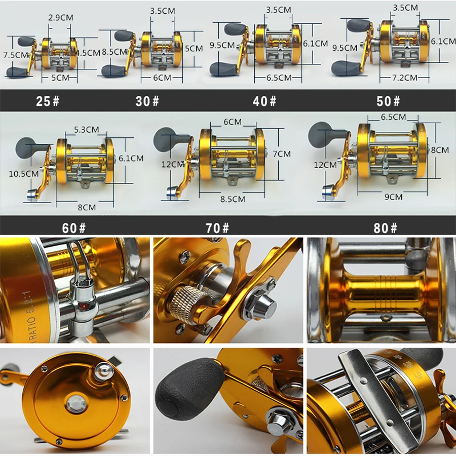 Fundição de Isca de Pesca de Arremesso Lidar com Roda de Peixe Todos Metal Carbono Centrífuga Freio Duplo 5.2: 1 Spinning Reel Poder Baixo 11 1 Spinning Reel Poder Lidar com Roda de Peixe Baixo