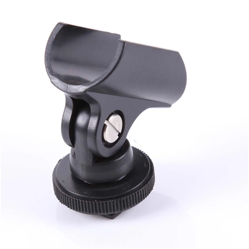 Hot Shoe Microphone Boom Mic Clip Mount Holder Stand for DSLR Camcorder
