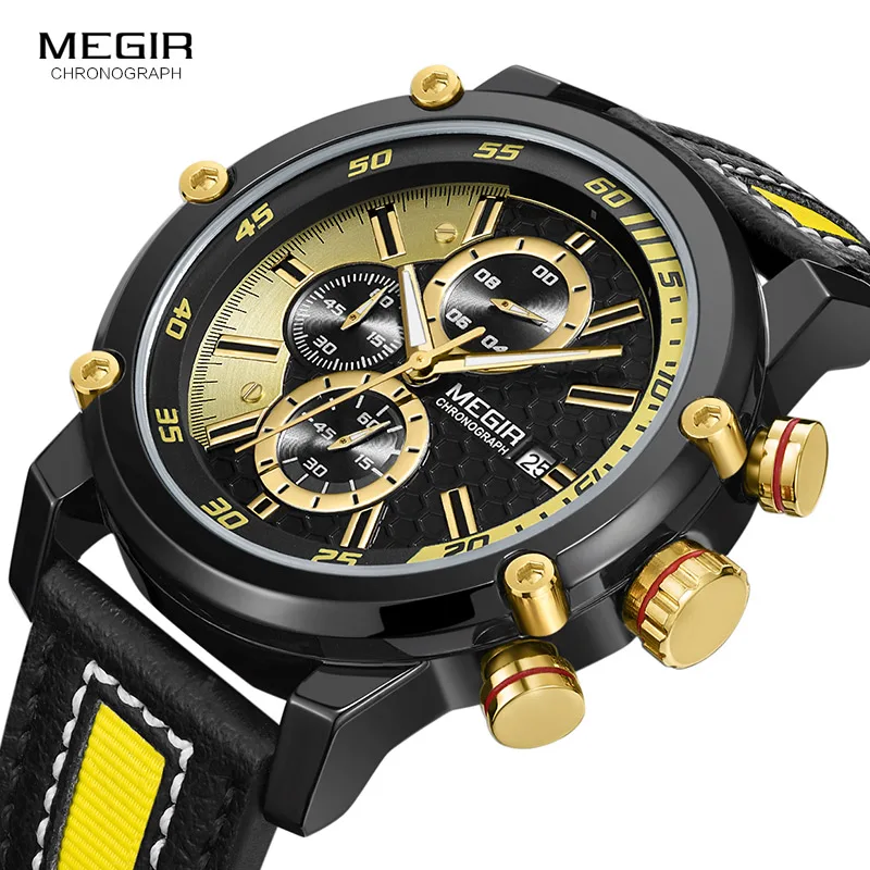 

New Men Stainless Steel Mesh Quartz Watch Waterproof Watch Multi-function Chronograph Date Display Wristwatch Black Relogio