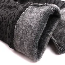 Кашемировые Термолеггинсы для женщин, утолщенные женские леопардовые штаны в полоску, женские термоштаны и теплые зимние штаны для мам