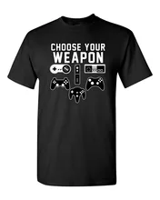 Newest 2017 men’s fashion Choose Your Weapon Gaming Console Gamer Funny Adult T-Shirt Tee Men T Shirt Round Collar Tees