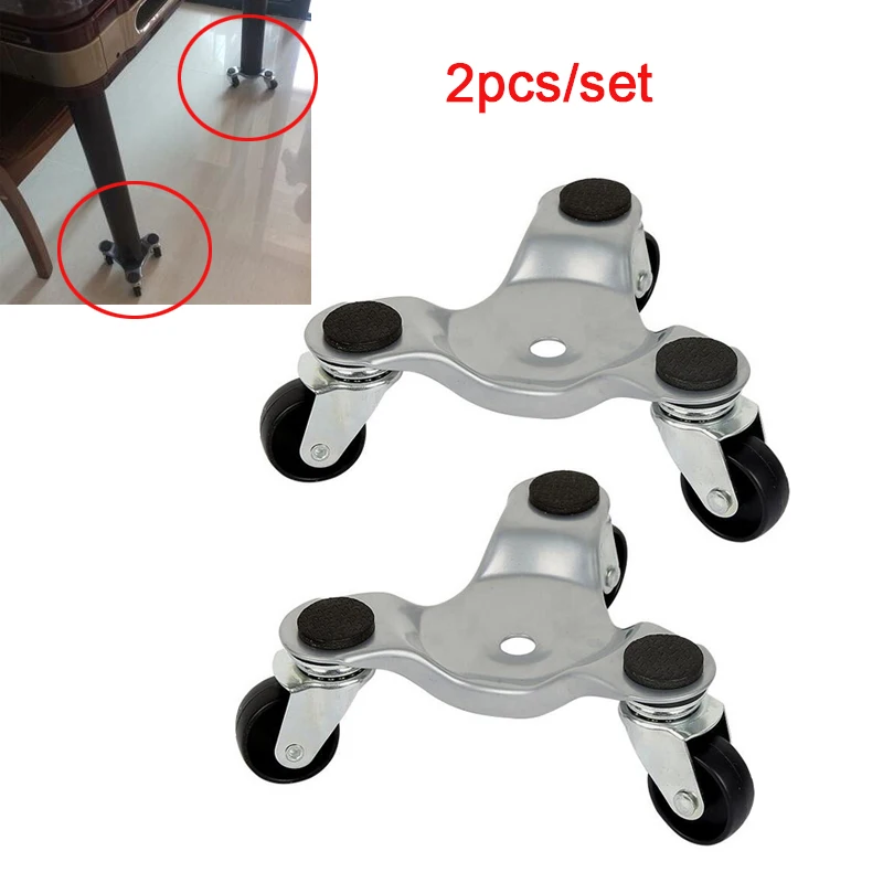 2pcs 3 Wheel Wheeled Castor Dolly Appliance Movers Move Casters Fridge