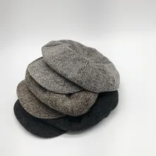 Модные осенне-зимние шапки, клетчатая восьмиугольная кепка, газетный берет, шапка для мужчин, популярный дизайн, красивая Повседневная кепка, берет, Кепка