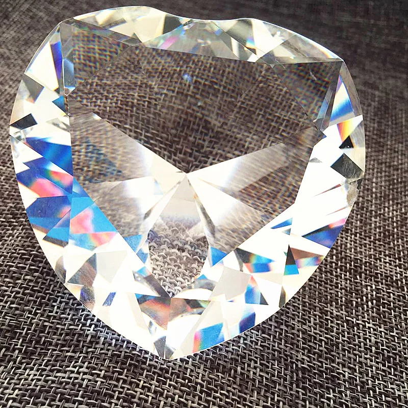 New Arrival 80mm Sparkle Crystal Heart Shape Diamonds Clear Crystal Glass Paperweight For Valentine S Day Gift Home Decoration Figurines Miniatures Aliexpress