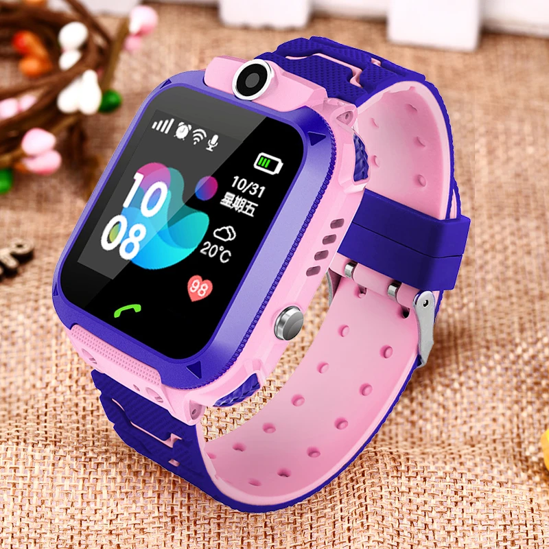 

2019New BANGWEI Kid Smart watch Children SOS Call Location Finder Locator Tracker Anti Lost Monitor Kid Gift Digital Watches