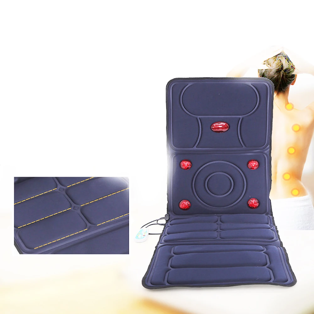  New upgrade 9 mode electric vibrating massager mattress far infrared heating therapy neck back mass