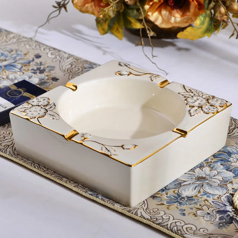 كبير الحجم الراقية نادي طاولة السيراميك منفضة سجائر للسيارة الصين لسيجارة جزيرة الحجر مكان