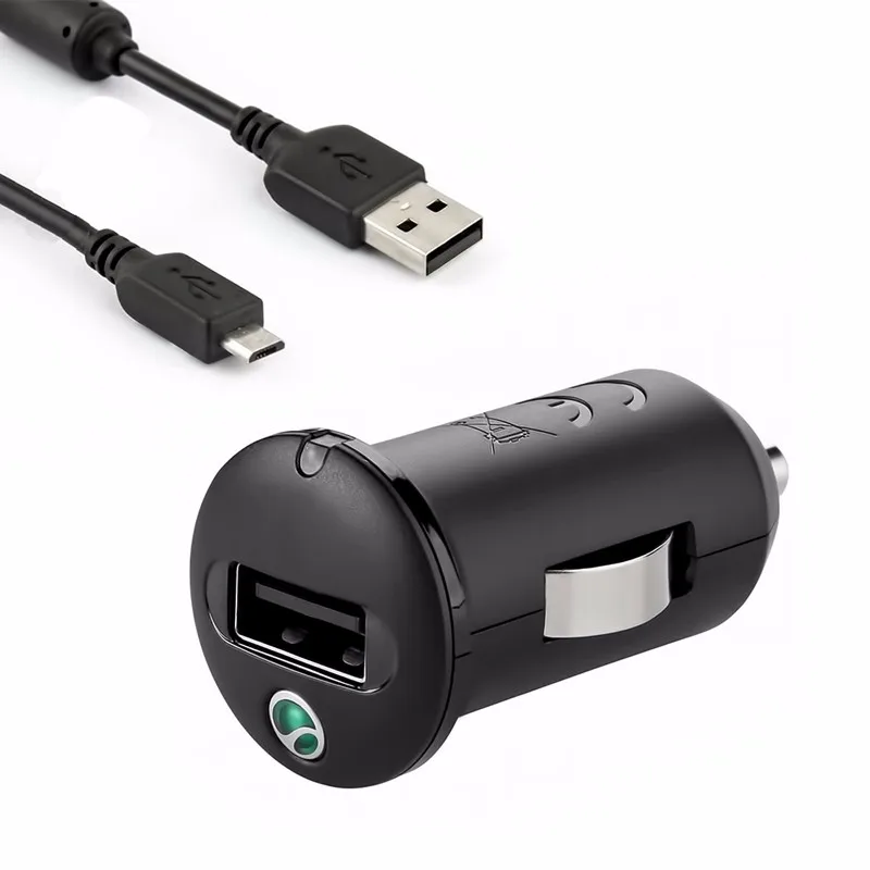 Original AN400 USB Car Charger AND EC450 Micro USB Cable for Sony