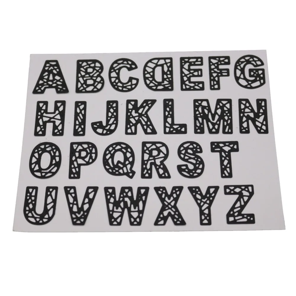 

26 Letter Metal Cutting Dies Stencil for DIY metal scrapbooking Album Paper Card Craft Embossing new stamps and dies making cuts