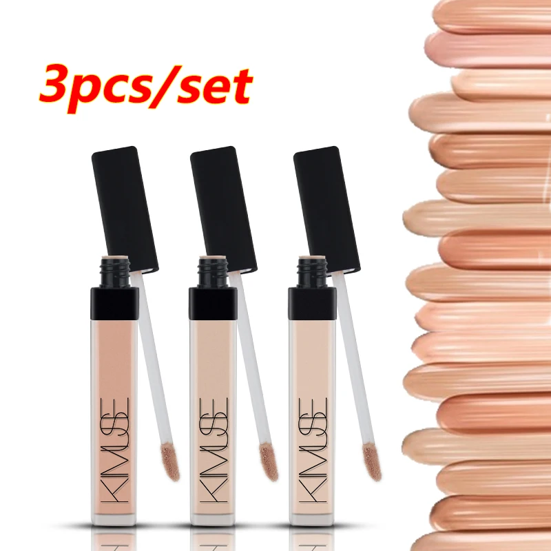 

KIMUSE Concealer Cream Set Makeup Cover Pores Dark Circles Brighten 3pcs/Set Liquid Face Concealer Base Primer Base Maquiagem