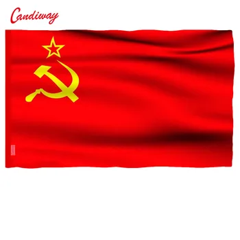 candiway Red CCCP Flag Union of Soviet Socialist Republics Indoor Outdoor USSR FLAG Russian flag 90 x 150 cm