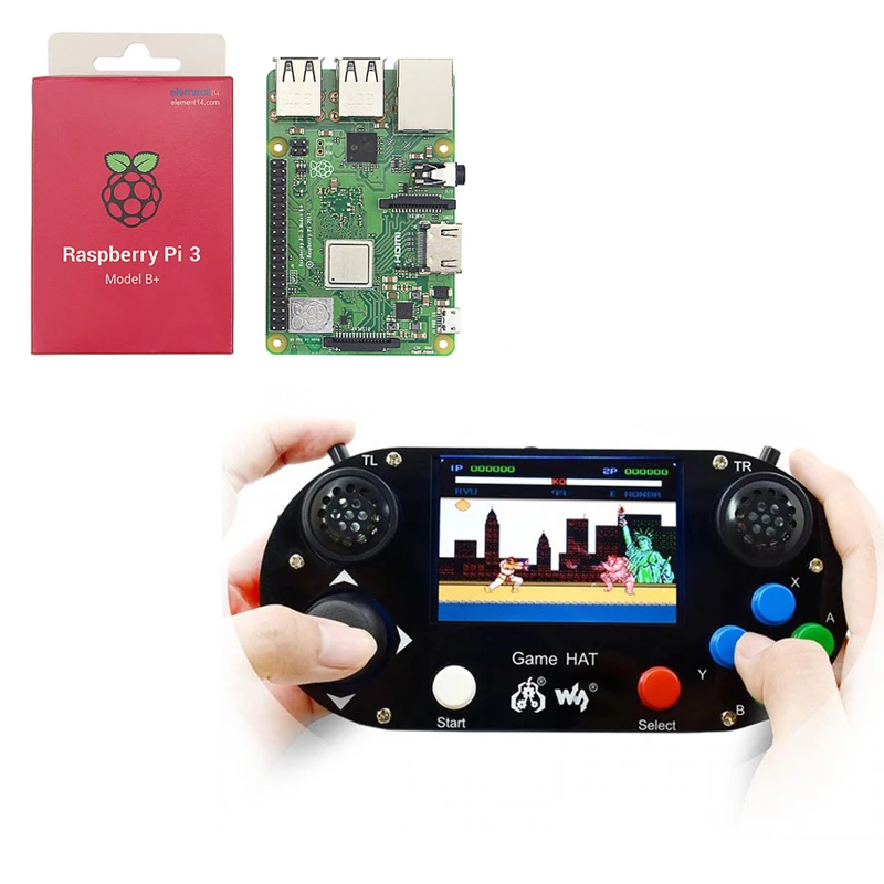  Raspberry Pi 3B+/4B Game HAT LCD 3.5inch HDMI LCD Gamepad on Board Make Your Own Game Console for R