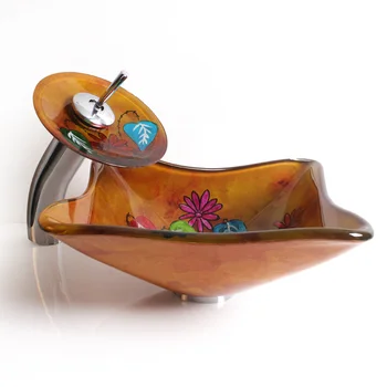 

Kindergarten creative glass art bowl tempered glass sink bathroom wash basin wash basin LO622552