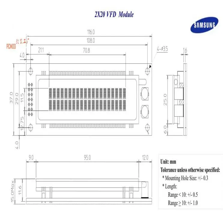 USB VFD компьютерное шасси ЖК-дисплей двойной Usb мониторинг состояния компьютера VFD ЖК-экран 15-20 дней Доставка