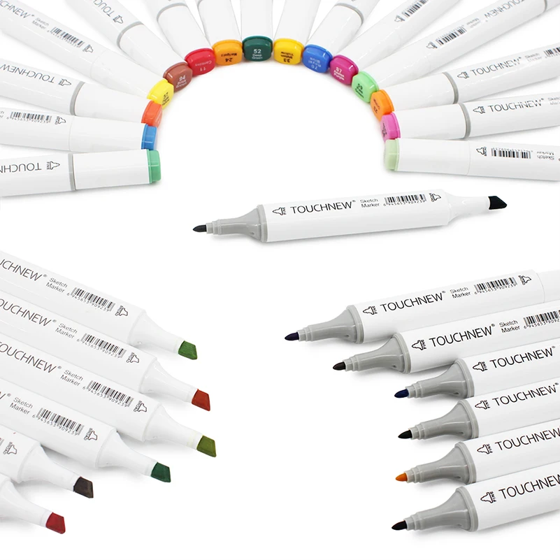 Online Beruf Kunst Marker TOUCHNEW Marker Set 30 40 60 80 168 Set Doppel Headed Marker Künstler Für Draw Manga Kalligraphie Pinsel Stift