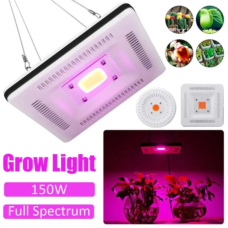 

150W LED Grow Light Plant Lights COB Panel Flood Light Growing Lamps for Indoor Plants Seedling Vegetable and Flower EU/US Plug