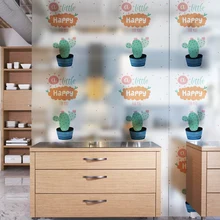 Витражная статическая пленка для окон матовая непрозрачная стеклянная наклейка домашний декор цифровая печать BLT946 удача